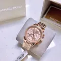 MK 6307 MKors Women's Luxury Ritz Rose Gold-Tone Cronographic Watch. 