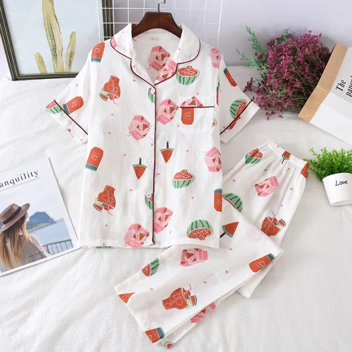 100%25%20Cotton%20Women's%20Sleepwear%20Soft%20Pajama%20Sets%20on%20Down%20Long%20Sleeve%20Pj%20Floral%20Pajama%20Set%20Autumn%20Female%20Pyjamas%20-%20Image%204