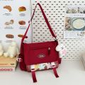 Cute college style girl crossbody bag, Japanese ins, student large-capacity versatile messenger bag, transparent bar, chirp bag. 