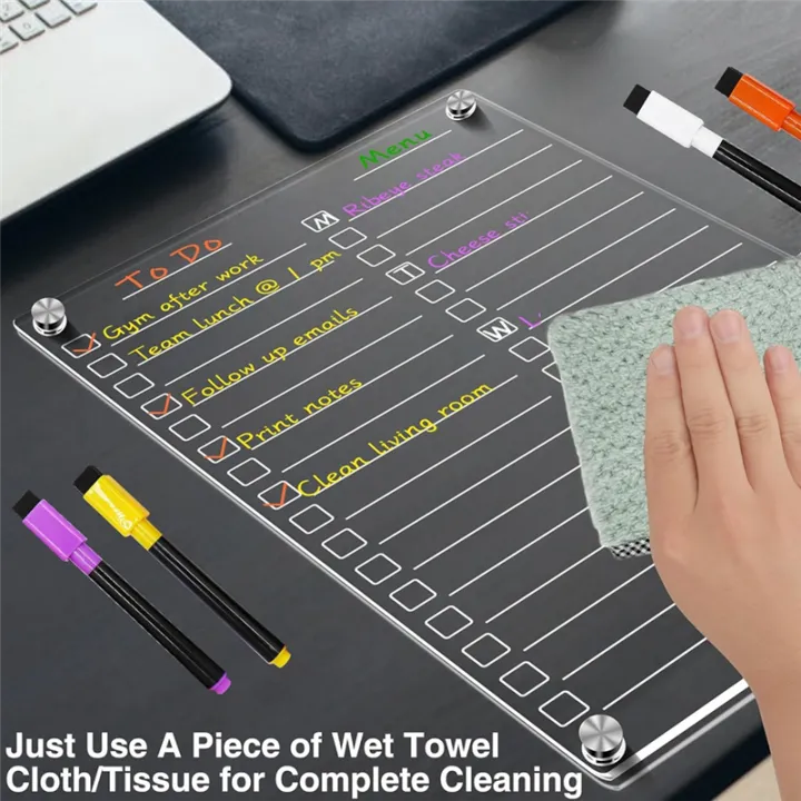 Acrylic%20Magnetic%20Dry%20Erase%20Board%20for%20Fridge,Clear%20Magnetic%20to%20Do%20List%20White%20Board,2Pcs%20Acrylic%20Dry%20Erase%20to%20Do%20List%20Easy%20Install%20Easy%20to%20Use%20-%20Image%204