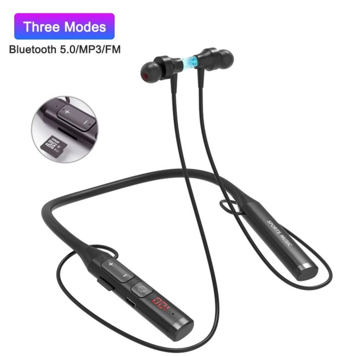 Wireless Headset Bluetooth Headphone 9D HiFi Stereo Neck
