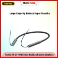 REMAX RX-S110 WIRELESS NECKBAND SPORTS RUNNING MAGNETIC EARPHONE BLUETOOTH 5.2-Black. 