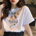 2024 New Korean Style Loose Short Sleeve T T-shirt Women's Bottoming Shirt Women's Fat mm Student Summer Wear Casual round Neck T T-shirt. 