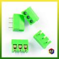 [4PS]- 3 Pin PBT PCB Mount Screw Terminal Block Connectors Green. 