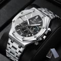 2023 BINBOND B0161 Top box Brand Man Casual Quartz Watch Luxury Luminous Wristwatch Stainless Steel Waterproof Men Clock. 