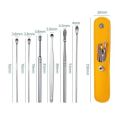Ear Pick Set Portable Ear Cleaner Set Stainless Steel With Lather Case 1set 6 PCS. 