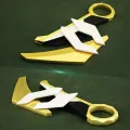 Valorant Prime Karambit Melee Knife 16cm Alloy Metal Game Peripheral Model Samurai Display Gift Toy for Boys. 