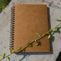 Designer Series Kraft Spiral Dotted Grid Notebook. 