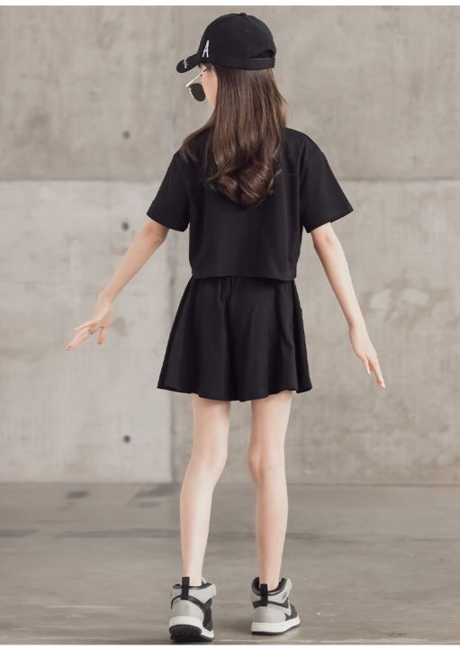 7%208%209%2010%2011%2012%2013%2014%20Years%20Old%20Big%20Girl%20Baby%20Clothes%20Sets%20Summer%20Short%20Sleeve%20Tee%20Tops+Bottoms%20Skirt%202pcs%20Outfits%20Clothing%20Suits%20-%20Image%205