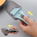 New Adjustable Measuring Spoons with Scale Plastic Measuring Scoops Cups for Baking Cooking Accessories Kitchen Measuring Tools.