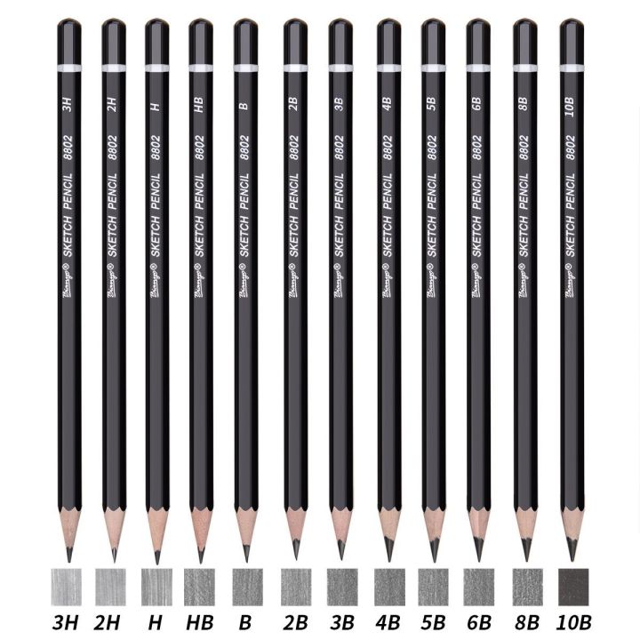 Premium Sketching Pencils HB/2B/3B/4B/5B/6B/7B/8B/9B/10B/11B/12B/14B  for Drawing and Sketching - 2 Pencil