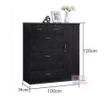Compact Wardrobe with 2 Secure Drawer, 3 Large Storage Drawer, 1 Cloths storage Shelve cabinet by Nice Shop48/40.
