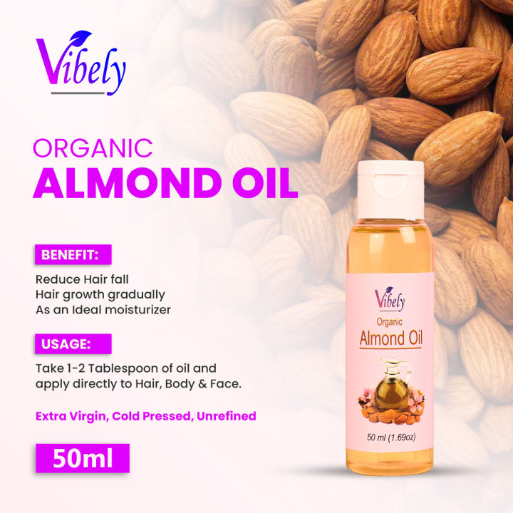 Vibely Organic Almond Oil 50 ml