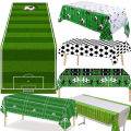 Soccer Party Table Runner Decors Football Disposable Table Cover Soccer Plastic Tablecloth Soccer Themed Birthday Party Decor. 