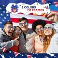 Men's Trendy Metal Frame Sunglasses With American Flag, Prom Party Sunglasses.
