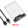 Hard Drive Enclosure 2.5 Inch USB 3.0 SATA Case External Clear Caddy HDD SSD. 