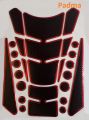 Universal Bike 3D Fuel Tank Pad. Tank Protector Sticker For Motorcycle. Model Button Red. 