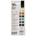 Mont Marte Signature Acrylic Paint Set 12ml x 12 shade Vibrant Colors High-Quality Pigments. 