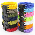 Parachute Cord Survival Bracelet with Emergency Hiking Paracord Bracelet Buckle Kit Rope Wristband. 
