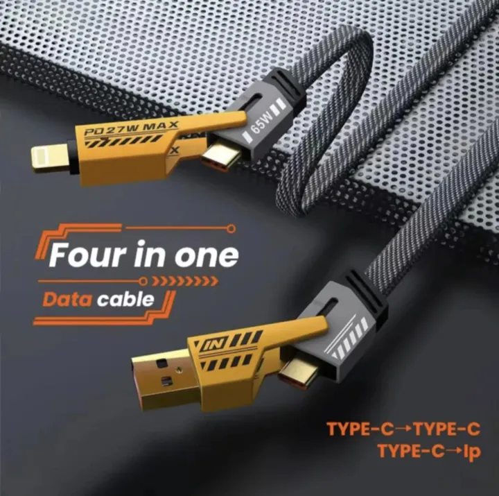 Multifunctional%20Mecha%204%20in%201%20Fast%20Charging%2065watt%20PD%20Cable%20with%20Data%20Transfer%20for%20iPhone,%20Samsung%20and%20Others%20-%20Image%202