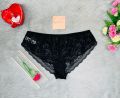 Lace Panties for Women Comfort Cotton Lace Half Back Coverage Panties,Low Waist Bikini Underwear CuteByte Lace Thong Underwear for Women- 1PCS.