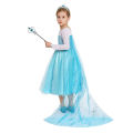 Disney Frozen Elsa Costume For Kids Girl Princess Dress Fancy Birthday Party Gown Snow Queen Children Clothing Carnival Cosplay. 