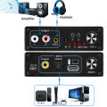 192KHz DAC Digital to Analog Audio Converter BT Optical Coaxial Fiber SPDIF to RCA 3.5mm Jack Audio Amplifier with Bass Volume. 