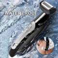 Electric Back Hair Remover Men's Full Body Hair Shaver Trimmer Detachable Foldable Handle Whole Body Washable Wet and Dry Use with Charging Dock. 