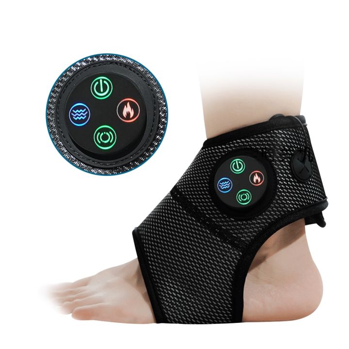 Smart Ankle Massage Compression Air Ankle Brace Foot Massage Electric Vibration Hot Compress Heating Brace Ankle Massage