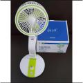 Rechargeable Folding Table Fan with Led Light. 