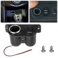 【Shop Now and Save】 Black Car Auxiliary USB Dual Power Outlet 12V Socket Plug Adapter Car Accessories. 