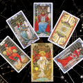 【Broad Sunlight shop】78 Tarot Cards Deck Light Visions Cards COSMA VISIONS Oracles Electronic Guide Book Game Toy Divination Board Game.