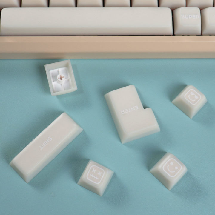 142%20Keys%20SA%20Profile%20Marble%20Themed%20Double%20Shot%20PBT%20Keycaps%20Milk%20White%20Translucent%20Keyboard%20Keycaps%20for%20MX%20Switches%20Gamer%20Keyboard%20-%20Image%203