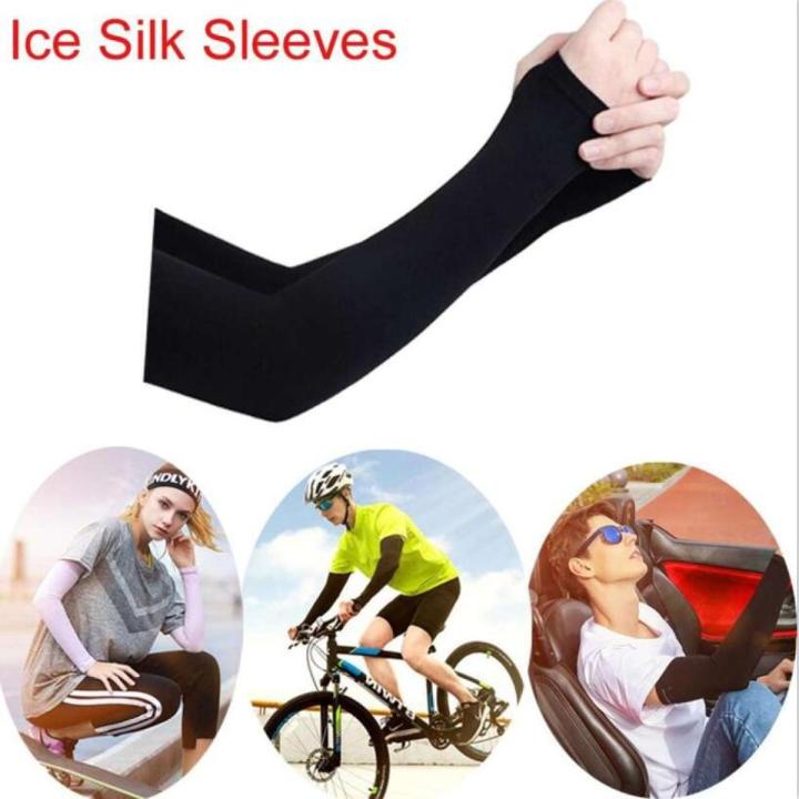 cycling gloves for men Outdoor Cool Arm Hand Sleeve Sun Protection Hand Fingerless For Slim Hand Gloves 1 pair