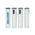 Beston AAA 400mAh 4PCS Lithium Rechargeable Battery 1.5V (Type-C Port) 1,35.