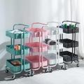 3 Layer Kitchen Cabinet Kitchen Rack Kitchen Trolley Kitchen Storage Rak Dapur Rak Memasak Beroda With Wheels Durable.