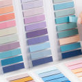 200 Sheet Morandi Transparent Fluorescent Index Tabs PET Sticky Note Podazz.