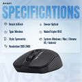 A4tech Fstyler FB12 Dual-Mode Wireless Mouse - Bluetooth & 2.4G Mouse - Connect upto 3 Devices - 1200 DPI - For PC/Laptop/Tablet/Smart TV - Black/White. 