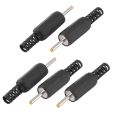 5Pcs-2.5mm MALE POWER JACK 5V 12V DC Jack Male DC Power Jack 1.7mm Plug Power Supply Jack Adapters 1.7x2.5mm For LED Strips Cables Barrels Adapters.