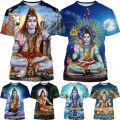 Fashion Men Clothing New Indian Religious Mythology Lord 3D Print T-shirt Personalized Street Unisex Oversized T Shirt Tops. 