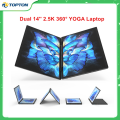Topton 12th Gen Laptop L14 Dual Screen 360° YOGA Intel N95 2*14 Inch 2.5K Touch IPS Windows 11 Tablet PC 2 in 1 Notebook WiFi. 