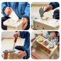 Tool Set Fine Motor skills gift Creative Wooden Tool Box for Kids. 