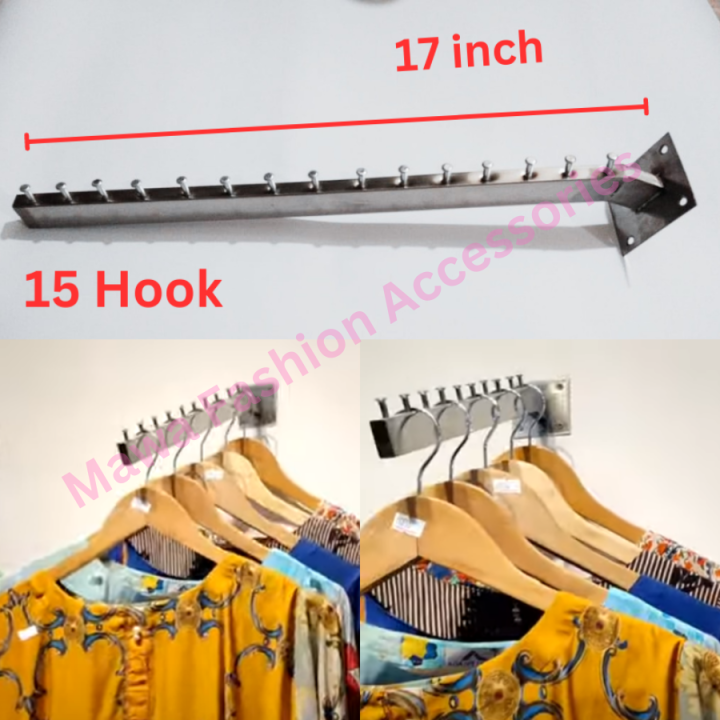 Steel%20Wall%20Mounted%20Cloth%20Hook%20Adjustable%20Clothes%20Hangers%20One%20piece%2015%20hook%20Size:%2017"%20-%20Image%202