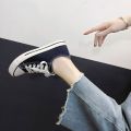 Black Canvas Shoes for Female Students Korean Style Velvet Shoes Winter Warm Cotton-Padded Shoes for Junior High School Students Flat Non-Slip Sneakers. 