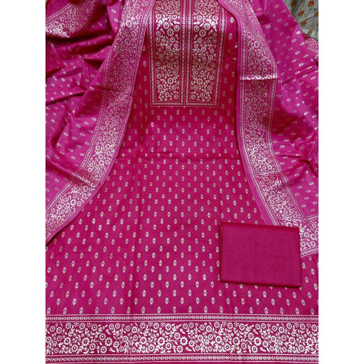Unstitched Exclusive, Fashionable, Stylish and Comfortable, High Quality Three Piece for Women, Three Piece [3 Piece], new dress collection for women, Skin Print Cotton Three Piece For Women