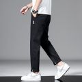 High Quality Brand Summer Stretch Cotton Hole Men's Ankle Length Jeans Thin Streetwear Design Denim Pants Korea Casual Trousers.