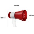 Handheld Bluetooth Megaphone 80 Watt with Loud Speaker, Recorder USB Memory Card Input Announcing Talk Record Play Siren Music, Rechargeable Battery Included. 