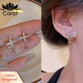 Carat Women Party Jewelry Sparkling Butterfly Tassel Earrings for Women Elegant Cubic Zirconia Dangle Earrings for Prom Parties Special Occasions Fashionable Ear Decoration Jewelry with Flower Design Cubic. 