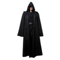 【Alien Alien】 Darth Vader Cosplay Clothes Terry Jedi Black Robe Jedi Knight Hoodie Cloak Halloween Cosplay Costume Cape For Adult. 