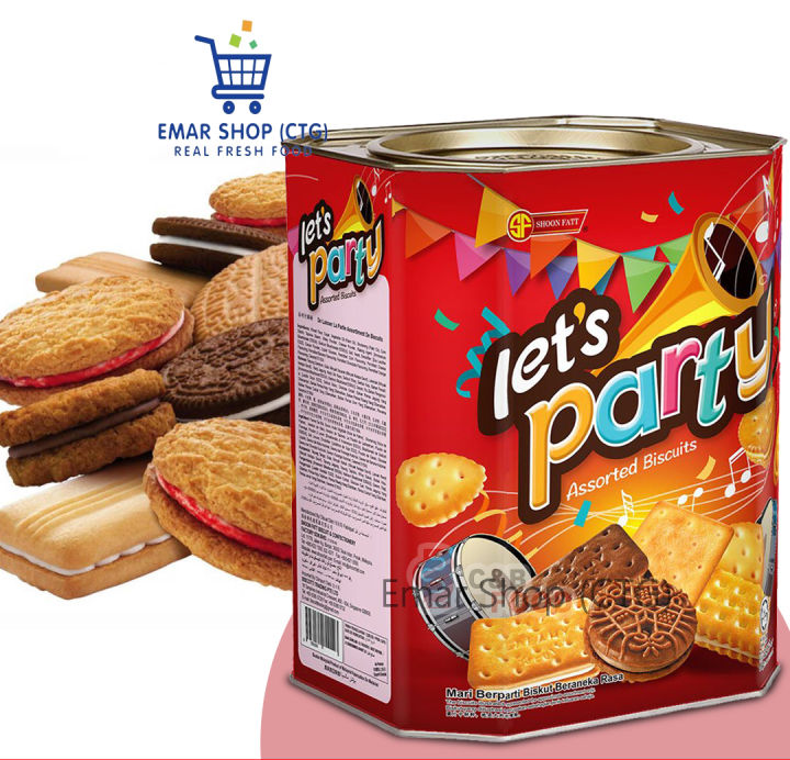 Shoon Fatt Let's Party Assorted Biscuits 600G Malaysian